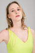 Pesca Ribbed Top in Neon Green